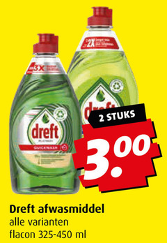  dreft afwasmiddel 2 3x 2x quickwash stuks flacon ml 