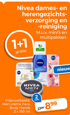  1 2 96 150 nivea dames verzorging reiniging multipakken veerkracht huid versterkte double up remover yeux cellular q10 anti rimpel men face body ml 