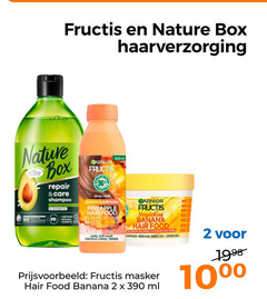  2 1998 fructis nature box haarverzorging repair care shampoo certified natural cosmetic garnier shampooing pineapple hair food lang dof haar cheveux longs nourishing banana roos masker ml 10 