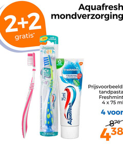  aquafresh tandenborstel tandpasta 2 4 24 mondverzorging soft 6 ears freshmint 75ml ml 