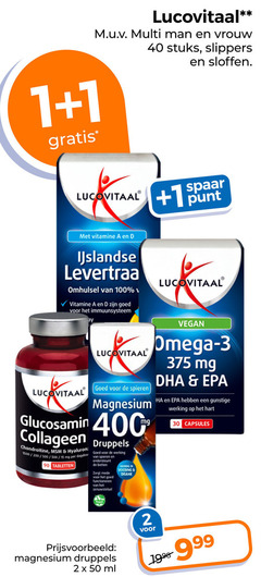  1 2 3 30 40 50 90 100 400 1998 lucovitaal multi man vrouw stuks slippers vitamine ijslandse omhulsel immuunsysteem spieren magnesium glucosamine collageen druppels chondroitine 1500 200 500 15 mg werking tabletten ondersteunt botten functioneren zenuwstelsel voeding drank sloffen spaar punt omega hart capsules vegas ml 