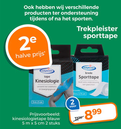  2 5 ondersteuning sporten trekpleister sporttape 2e halve tape kinesiologie versterkt stabiliteits bewegingsgevoel cm blauw stuks brede gewrichten 3 