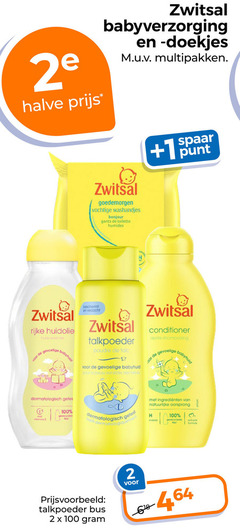  2 100 2e halve zwitsal babyverzorging doekjes multipakken goedemorgen vochtige washandjes bonjour toilette humides spaar 1 punt rijke huidolie gevoelige babyhuid beschermt verzocht talkpoeder poudre pour la peau sensible des conditioner shampooing oor dermatologisch gerecycled dermatologiquement getest natuurlijke oorsprong gerecyclede bos and bus 