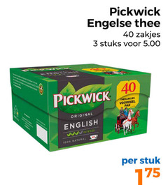  pickwick thee 3 40 100 400 engelse zakjes stuks original english natural theezakjes voordeel pak stuk 