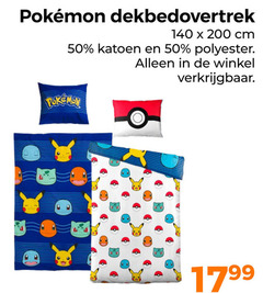  50 140 200 dekbedovertrek cm katoen polyester pokemon 