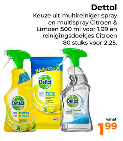  1 80 500 dettol multireiniger spray multispray citroen limoen ml reinigingsdoekjes stuks hygiene maxipack power fresh multi reiniging lingettes hygienische reiniger 