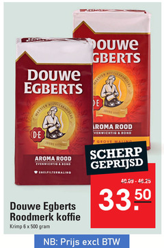  douwe egberts koffie 6 500 ouwe meester koffiebranders joure branders aroma rood evenwichtig rond snelfiltermaling roodmerk krimp roma grove maling scherp geprijsd 