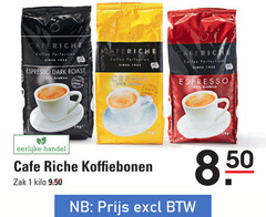  cafe riche koffiebonen 1 100 coffee since espresso dark roast arabica crema eerlijke zak kilo 