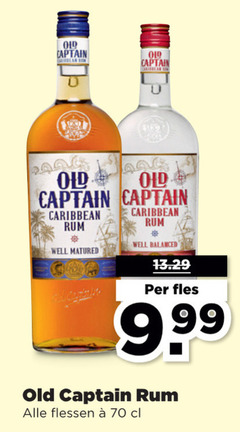  old captain rum caribbean well matured balanced fles flessen 