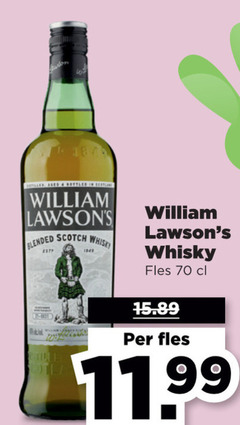  william lawsons whisky blended scotch fles 