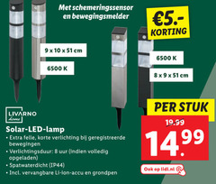  solarlamp 8 9 10 6500 schemeringssensor bewegingsmelder cm livarno home solar led lamp korte verlichting geregistreerde bewegingen verlichtingsduur uur opgeladen spatwaterdicht stuk lidl.nl vervangbare ion accu grondpen 