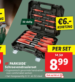  32 delig iii parkside schroevendraaierset ergonomisch gevormde handvatten comfortabel hoogwaardig cr staal lidl.nl 