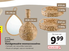  2 20 23 25 27 32 40 cm delig livarno home handgemaakte woonaccessoires gemaakt natuurlijke materialen spiegel vaas mandenset stuk lidl.nl 