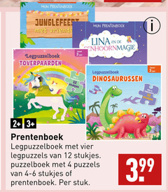  prentenboeken 3 4 12 prentenboek lina jaar legpuzzels stukjes dinosaurussen 2 vier puzzelboek puzzels stuk 