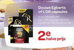  douwe egberts l or koffiecups 2 20 40 lungo capsules ristretto stuks halve 