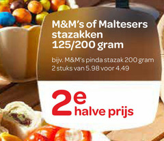  2 200 maltesers stazakken pinda stazak stuks halve 