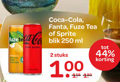  fuze tea fanta sprite coca-cola frisdrank cola ice 2 44 100 180 250 coca ml co stuks 