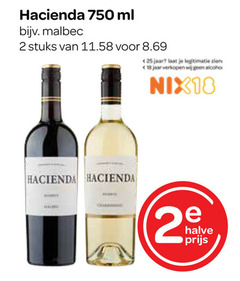  hacienda rode wijn witte 2 18 25 750 ml malbec stuks jaar legitimatie nix18 halve 