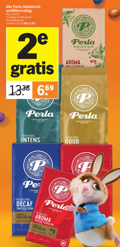  perla koffie 2 6 500 1338 huisblends snelfiltermaling aroma pakken varieeren biologisch goud decaf snelfilter soepel arabica robusta bonen gebrand albert 