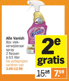  vanish vlekkenverwijderaar 2 vlekverwijderaar verwijderaar spray flessen liter varieeren graisse pistolet 