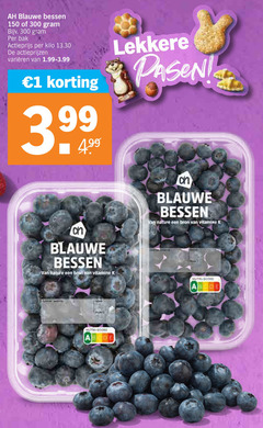  blauwe bessen 1 150 300 bak actieprijs kilo varieeren pasen nature vitamine core 