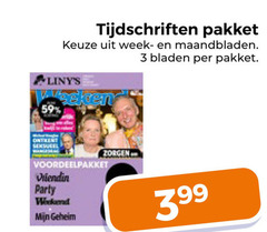  3 tijdschriften pakket weekplanner bladen linys vriendin party wicked geheim 