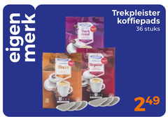  trekpleister huismerk koffiepads 36 merk mocca dark stuks 