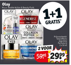  1 2 24 50 olay double action beauty fluid total effects tone retinol eyes vitamin regenerist firm collagen peptide smooth restore vitamine dag gel park parfumvrij ml 