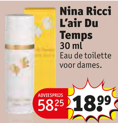  30 nina ricci du temps ml eau toilette dames 