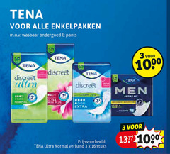  3 16 1000 tena enkelpakken wasbaar ondergoed pants discreet ultra boon normal mini men verband stuks 