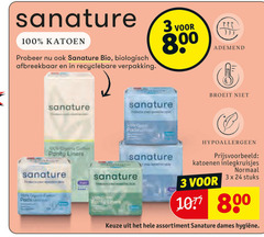  3 24 100 sanature katoen bio biologisch afbreekbaar recyclebare 80 ademend broek pod panty liners pads hypoallergeen katoenen inlegkruisjes normaal stuks assortiment dames 