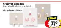  kruidvat sieraden gold silver rose plated online 