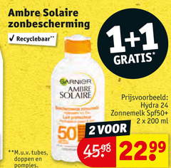  1 2 24 50 200 ambre solaire zonbescherming recyclebaar m.u.v tubes doppen pompjes garnier lait protect hydra zonnemelk spf50 ml 