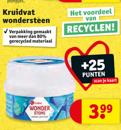  80 pompjes kruidvat gemaakt gerecycled materiaal voordeel recyclen 25 punten scan kaart wonder stone 