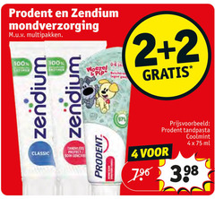  2 4 100 prodent zendium mondverzorging multipakken pip classic lees protect tandpasta coolmint ml 