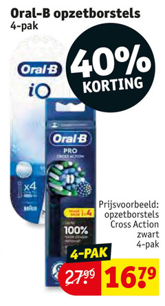  4 40 100 oral b opzetborstels pak x4 pro cross action zwart 