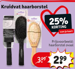  25 kruidvat haarborstel scan kaart ovaal 3.99 