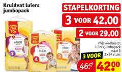  2 3 4 kruidvat luiers jumbopack pack jumbo maxi 80 4x midi maat stuks 