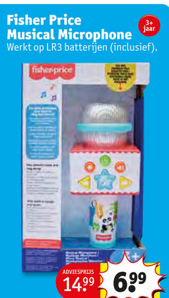  fisher price musical microphone 3 jaar batterijen 