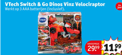  3 vtech switch go dinos velociraptor aaa batterijen 4 jaar 