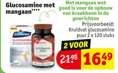  2 120 glucosamine mangaan opbouw kraakbeen gewrichten kruidvat puur stuks 