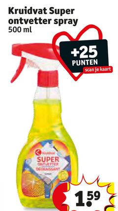  500 kruidvat super ontvetter spray ml 25 punten scan kaart 