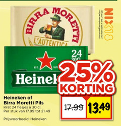  heineken birra moretti krat bier 18 24 25 30 3001 pils stuk jaar alcohol legitimatie 