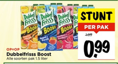  dubbelfrisss fruitdrank dubbel frisss boost manga appel perzik soorten pak liter cranberry pp 