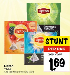  lipton thee 20 taste japanese sencha coll soorten pakken stuks pak 1 69 