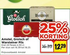  warsteiner amstel grolsch krat bier 24 25 30 pils stuk 