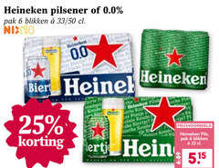  heineken 0.0 blikjes bier 6 25 33 pilsener pak blikken 50 nix18 pip biertje koude mein pils 