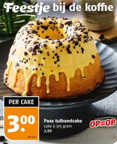  tulband 300 feestje koffie cake kilo paas tulbandcake 3.99 