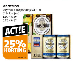  warsteiner blikjes bier 6 9 25 33 50 tray blik liter v.a. seit einzig das alkoholfrei 