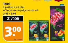  taksi fruitdrank 2 10 200 300 pakken liter trays ml v.a. wijk exotisch fruit 